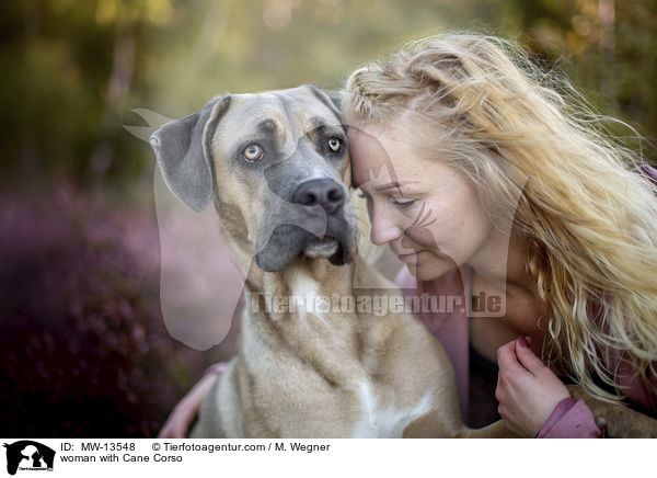 woman with Cane Corso / MW-13548