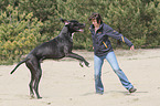 woman with Great Dane