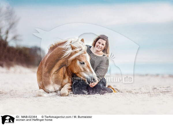 woman and Haflinger horse / MAB-02364