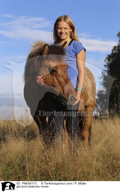Mdchen und Islnder / girl and Icelandic horse / PM-08173