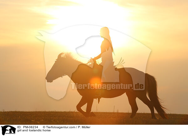 Mdchen und Islnder / girl and Icelandic horse / PM-08234