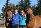 girls with Icelandic horses