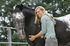 woman and Knabstrup Horse