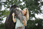 woman and Knabstrup Horse