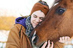 young woman with Quarter Horse
