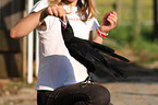 girl with carrion crow