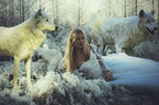 woman with Wolf