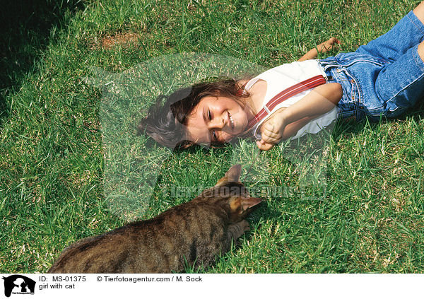 Mdchen mit Katze / girl with cat / MS-01375