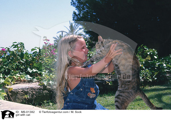 Mdchen mit Katze / girl with cat / MS-01382