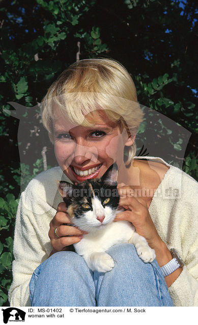 Frau mit Katze / woman with cat / MS-01402