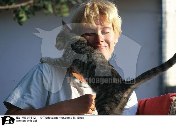 Frau mit Katze / woman with cat / MS-01412
