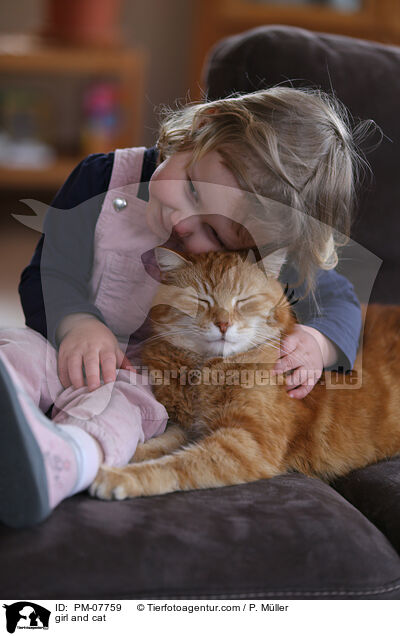 girl and cat / PM-07759