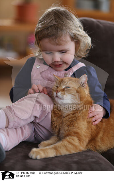 Mdchen und Katze / girl and cat / PM-07760