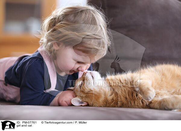 girl and cat / PM-07761