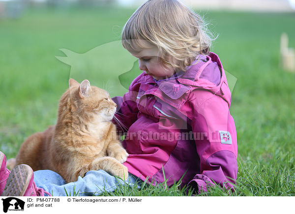 girl and cat / PM-07788