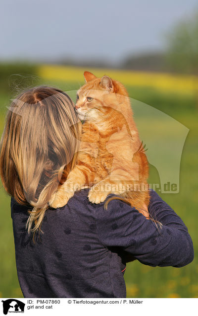 girl and cat / PM-07860