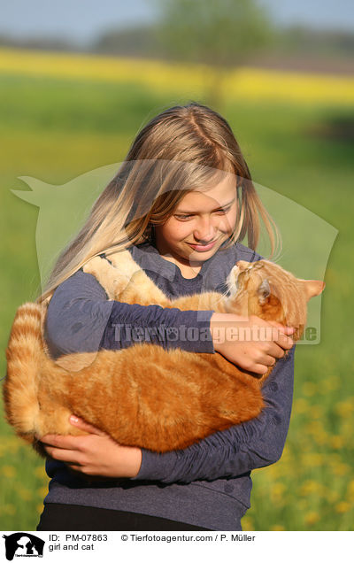 girl and cat / PM-07863
