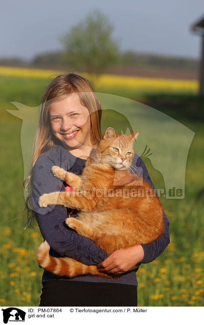 Mdchen und Katze / girl and cat / PM-07864
