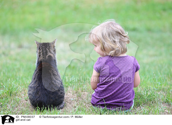 girl and cat / PM-08037