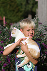 boy and cat