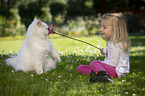 girl with Siberian Cat