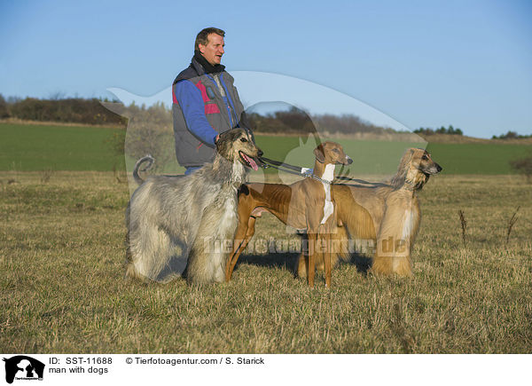 man with dogs / SST-11688