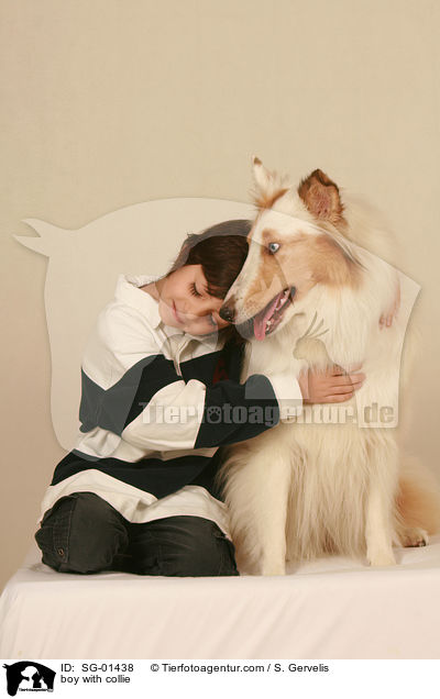 Junge mit Collie / boy with collie / SG-01438