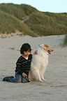 boy and American Collie