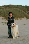 boy and American Collie