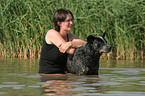 woman with Australian Cattle Dog