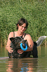 woman with Australian Cattle Dog