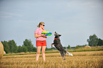 woman with Australian Cattle Dog