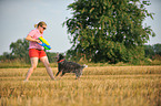 woman with Australian Cattle Dog