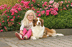 girl with Australian Shepherd