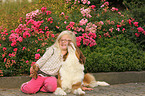 girl with Australian Shepherd