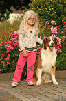 girl with Australian Shepherd
