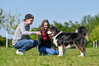 humans with Australian Shepherd