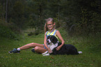 girl with Australian Shepherd