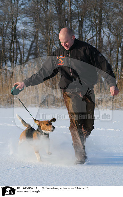 Mann und Beagle / man and beagle / AP-05781