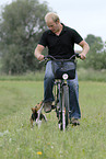 biking with dog