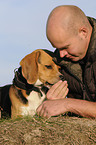 man and Beagle
