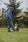 woman with Beagle