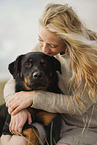 woman with Beauceron