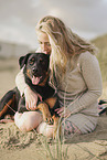 woman with Beauceron