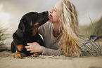 woman with Beauceron