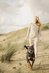 woman with Beauceron