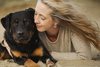woman with Beauceron