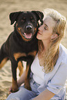 woman with Beauceron