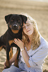 woman with Beauceron