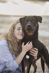 woman with Beauceron